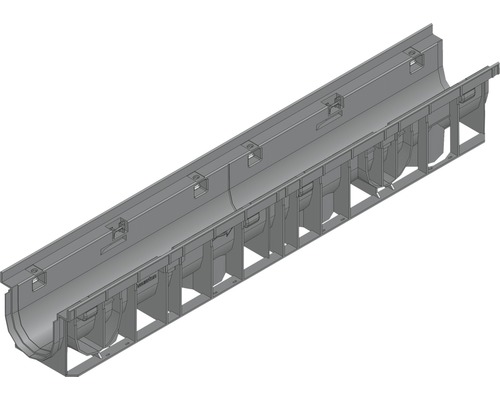 Hauraton Recyfix PRO 100 Entwässerungsrinne Unterteil Typ 01 aus PP 1000 mm x 160 mm x 150 mm