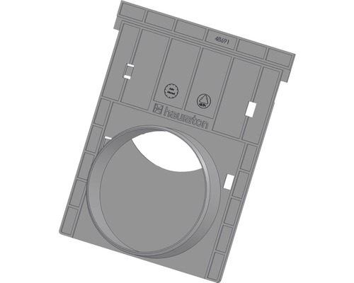 Hauraton Recyfix PRO 100 Stirnwand mit Auslauf Typ 01 aus PP DN/OD 100 160 x 151 mm