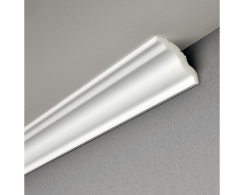 Profipack Deckenleiste S50, 15 x 1.5 m, 40 x 45 mm Weiße Zierleiste zur Anbringung an Decke und Wand