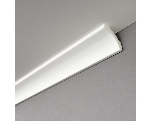Profipack Deckenleiste B7, 10 x 1.5 m, 50 x 50 mm Deckenleiste aus Kunststoff, montiert an Wand und Decke