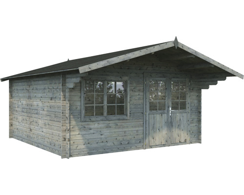 Holzgartenhaus mit Fenster und Doppeltür