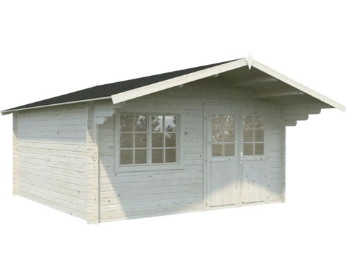 Holzgartenhaus mit Fenster und Doppeltür