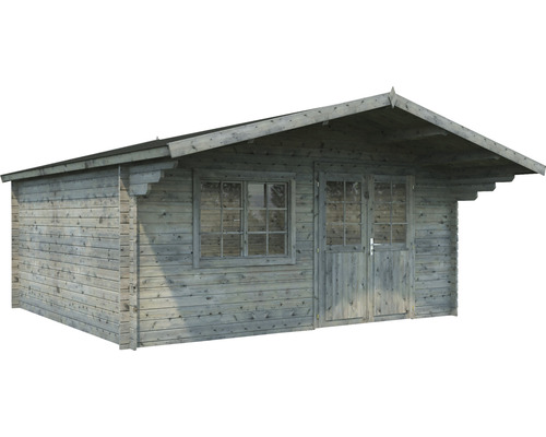 Holzgartenhaus mit Fenster und Doppeltür