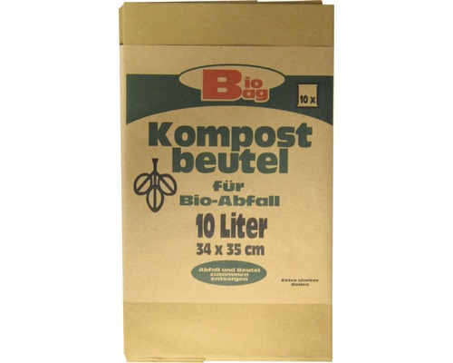 Bio Bag Kompostbeutel 10 l braun 10 Stück-0