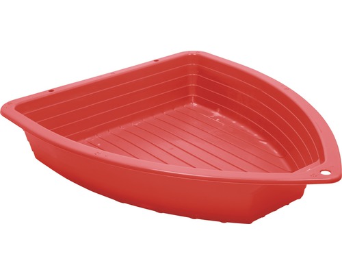 Kinder Sandkasten Boot Kunststoff 120 x 100 x 22 cm rot-0