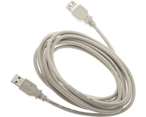 USB Anschlusskabel A-Stecker/A-Buchse 3 m grau Bleil 35029