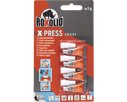 ROXOLID X-PRESS Mini - Sekundenkleber 4x 1 g
