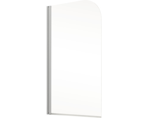 Duschwand aus Glas mit abgerundeter Ecke