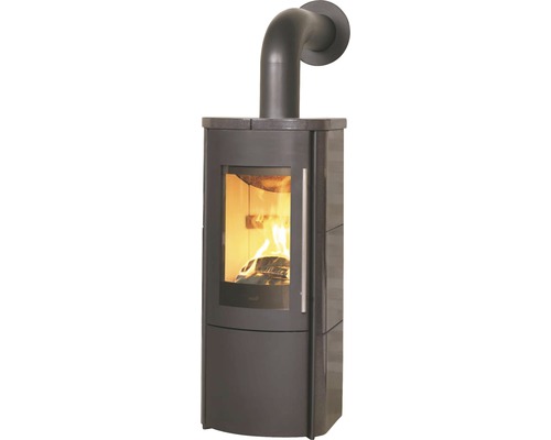 Kaminofen Hark Lova ECOplus Keramik meteor-schwarz 6 kW Raumluftunabhängig Kaminofen mit Holzfeuer