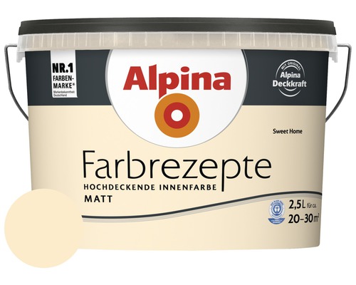 Alpina Wandfarbe Farbrezepte Sweet Home 2,5 l
