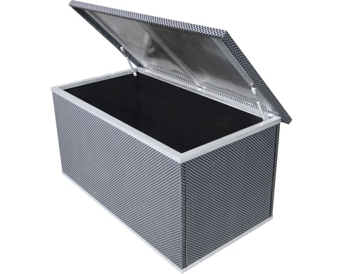 Geöffnete Aufbewahrungsbox mit Klappdeckel