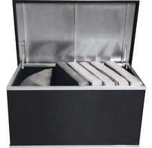 Geöffnete Aufbewahrungsbox mit Kissen