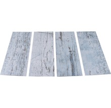 Antirutschsticker mySPOTTI stepon Wood Light Blue Set mit 4 Streifen à 30 x 10 cm