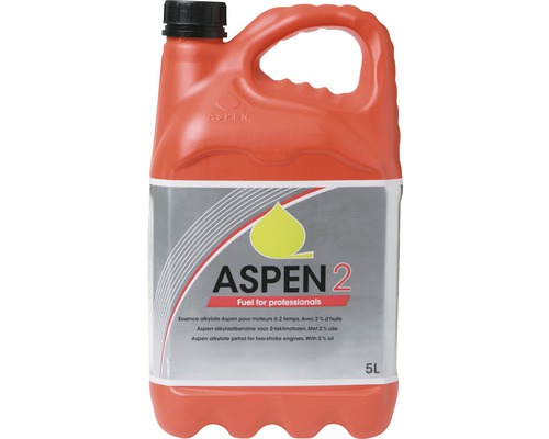 Alkylatbenzin ASPEN 2-Takt fertig gem. 5 L für Gartenmaschinen und Forstgeräte