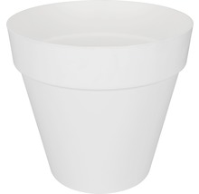 Weißer Blumentopf aus Kunststoff