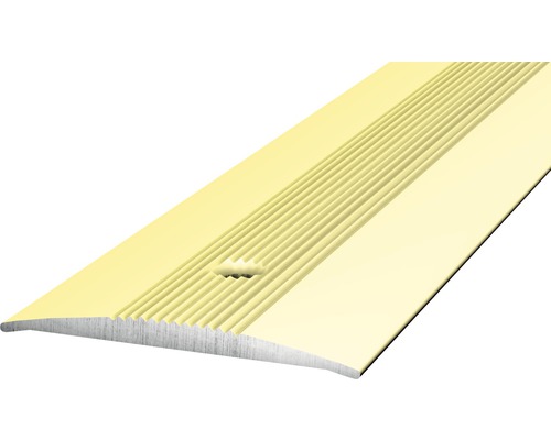 Prinz Übergangsprofil Alu sahara gelocht 37 x 1000 mm Schienenprofil mit gerippter Oberfläche und Befestigungslöchern