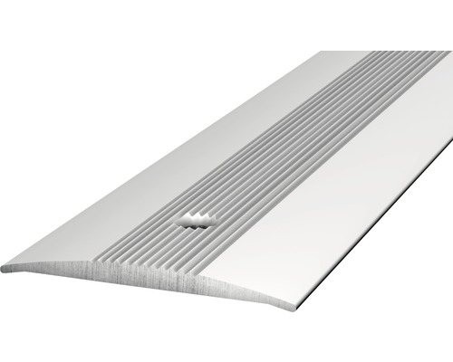 Prinz Übergangsprofil Alu silber gelocht 37 x 2700 mm Aluminium Übergangsprofil mit Rillen und Befestigungslöchern