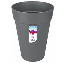 Grauer Blumentopf aus Kunststoff