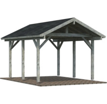 Einzelcarport Palmako Robert 11,7 m² 360x510 cm tauchgrundiert grau