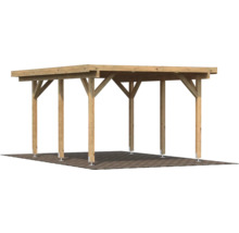 Einzelcarport Palmako Karl 11,7 m² 360x512 cm tauchgrundiert braun-thumb-1 Einzelcarport Palmako Karl 11,7 m² 360x512 cm tauchgrundiert braun-thumb-1