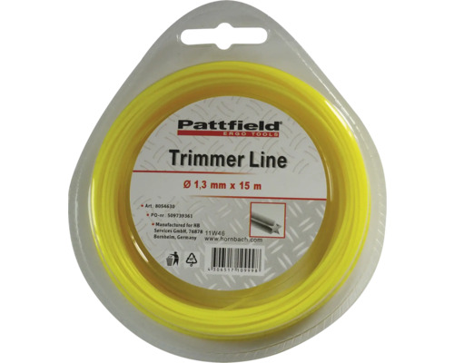 Ersatztrimmerfaden Pattfield Nylon, 1,3mm, 15m