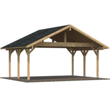 Freistehender Carport aus Holz mit Dach