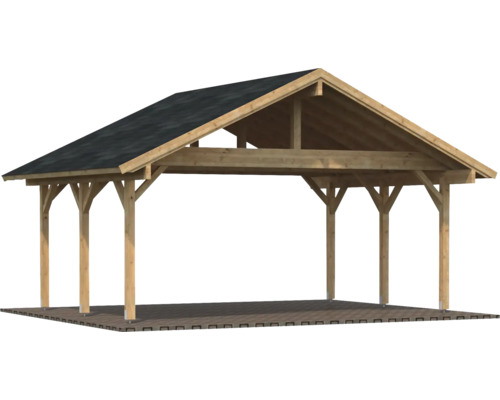 Freistehender Carport aus Holz mit Dach
