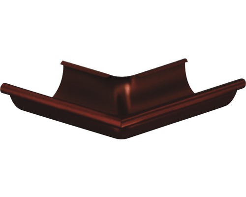 PRECIT Aussenwinkel Stahl halbrund 90 Grad Schokoladenbraun RAL 8017 NW 125 mm