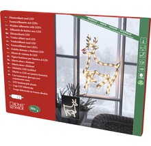 Fensterdekoration Rentier mit LED Beleuchtung in Produktverpackung