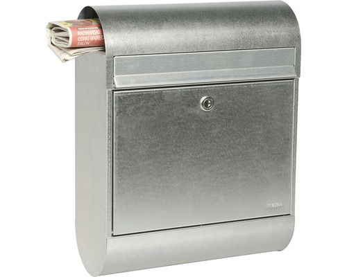 Briefkasten aus Metall mit Schloss und Zeitungsfach