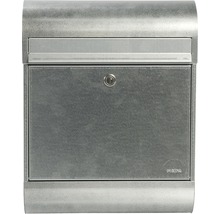 MEFA Briefkasten Briefkasten Stahl verzinkt BxHxT 350/450/150 mm Ruby 866 verzinkt Entnahme vorne mit Klappe + Zeitungsrolle-thumb-0
