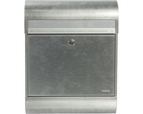 MEFA Briefkasten Briefkasten Stahl verzinkt BxHxT 350/450/150 mm Ruby 866 verzinkt Entnahme vorne mit Klappe + Zeitungsrolle-0