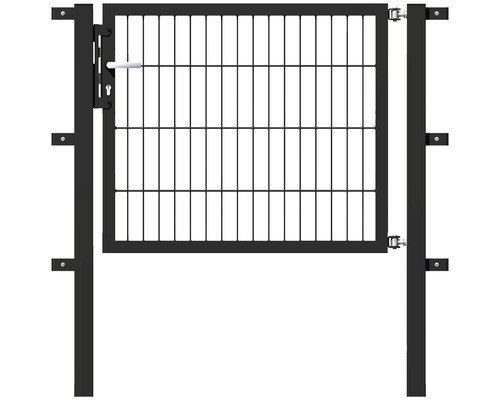 Stabgitter-Einzeltor ALBERTS Flexo Typ 6/5/6 100 x 80 cm inkl. Pfosten 6 x 6 cm anthrazit