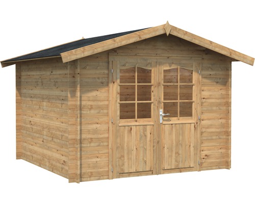 Holzgartenhaus mit Doppeltür und Satteldach