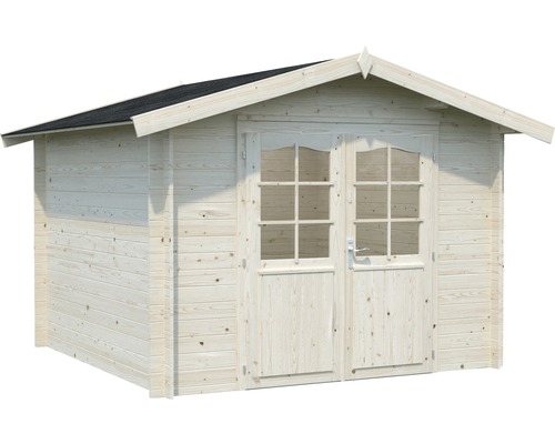 Gartenhaus aus Holz mit Doppeltür und Satteldach