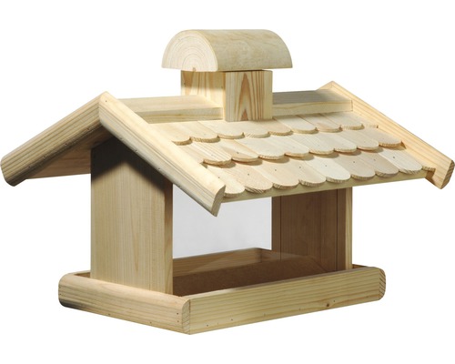 Vogelfutterhaus aus Kiefernholz mit Holzschindeln 44x40x34 cm