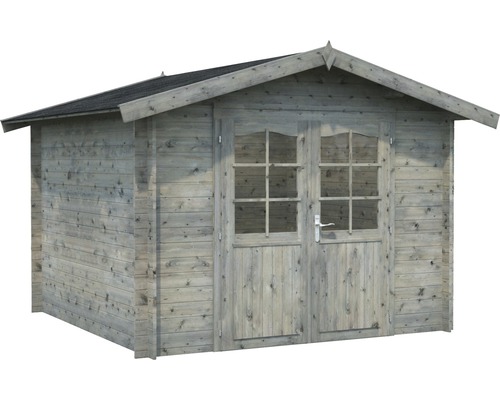 Gartenhaus aus Holz mit Doppeltür und Fenstern