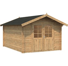 Gartenhaus Palmako Lotta 10,0 m² 275 x 380 cm tauchgrundiert braun-thumb-1 Gartenhaus Palmako Lotta 10,0 m² 275 x 380 cm tauchgrundiert braun-thumb-1