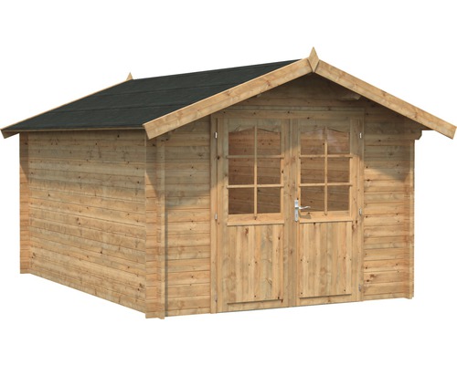 Holzgartenhaus mit Doppeltür und Satteldach