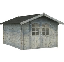 Gartenhaus Palmako Lotta 10,0 m² 331 x 430 cm tauchgrundiert grau