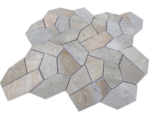 Mosaikmatte mit Natursteinoptik für Wand- und Bodenbeläge