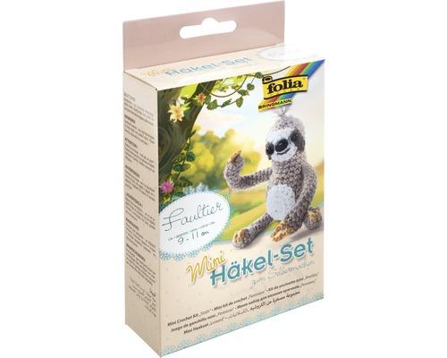 Mini Häkelset Faultier, Bastelset zum Selbermachen