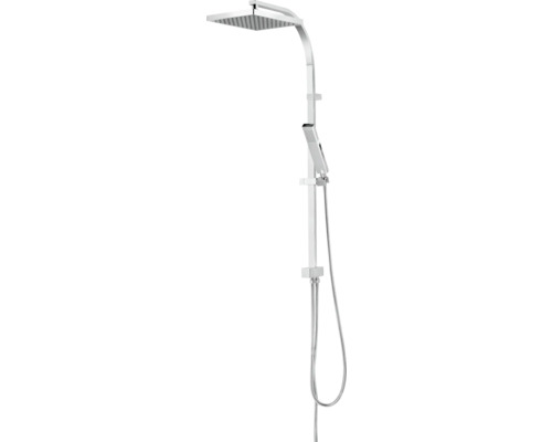 Duschsäule inkl. Umsteller Schulte Square chrom D9636 02 Duschsäule mit Kopf- und Handbrause