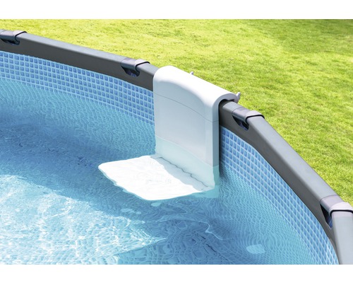 Sitzbank INTEX für Frame Pool Set 132 x 69 x 34 cm Gummi PVC creme Einstiegshilfe für Aufstellpool
