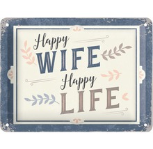 Blechschild Happy Wife.. 20x15 cm-thumb-0