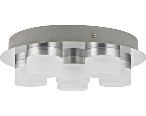 FLAIR LED Deckenleuchte 6-flammig 37W 6x 630 lm 3000 K Ø 35 cm Azimech chrom Deckenleuchte mit sechs Lampen