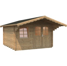 Gartenhaus Palmako Sally 12,3 m² inkl. Fußboden und Vordach 360 x 360 cm tauchgrundiert braun-thumb-1 Gartenhaus Palmako Sally 12,3 m² inkl. Fußboden und Vordach 360 x 360 cm tauchgrundiert braun-thumb-1