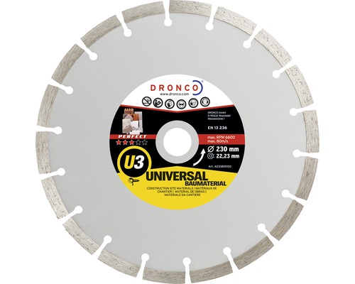 Dronco Trennscheibe Universal Baumaterial, 230 Millimeter Durchmesser