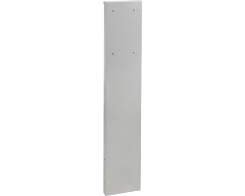 MEFA Säule 72 Stahl pulverbeschichtet BxHxT 205/1100/47 mm Weißaluminium RAL 9006 Schmale Küchenschranktür mit vier Griffen