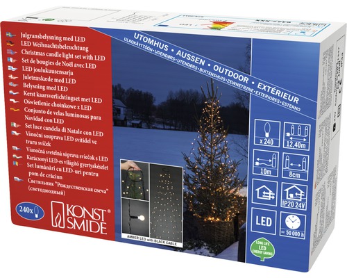 LED-Weihnachtsbaumkerzen für den Außenbereich mit 240 Leuchten